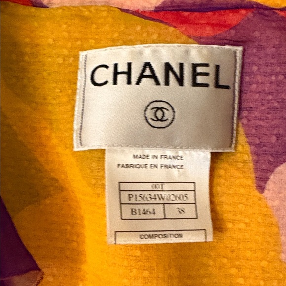 Chanel Spring 2001 Runway Coral Bouclé 3 Piece Set Floral Silk Trim 38/40 US 6 - Picture 5 of 17